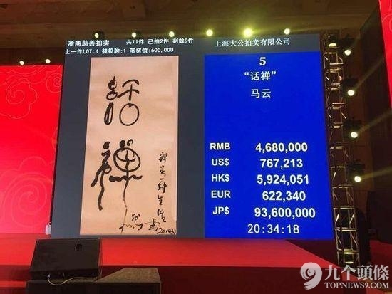 【扒一扒】马云写2个字卖468万元！企业家们的字都啥样？